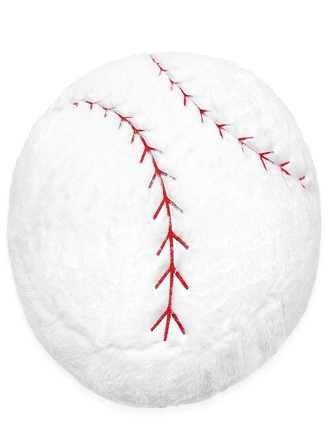 OurHonor Baseball Plush, 18 inch Baseball Pillow Soft Fluffy Football Stuffed Plushies Toy Comfortable Cushion Room Decorations Party Gift for Boy & Girls - Image 1